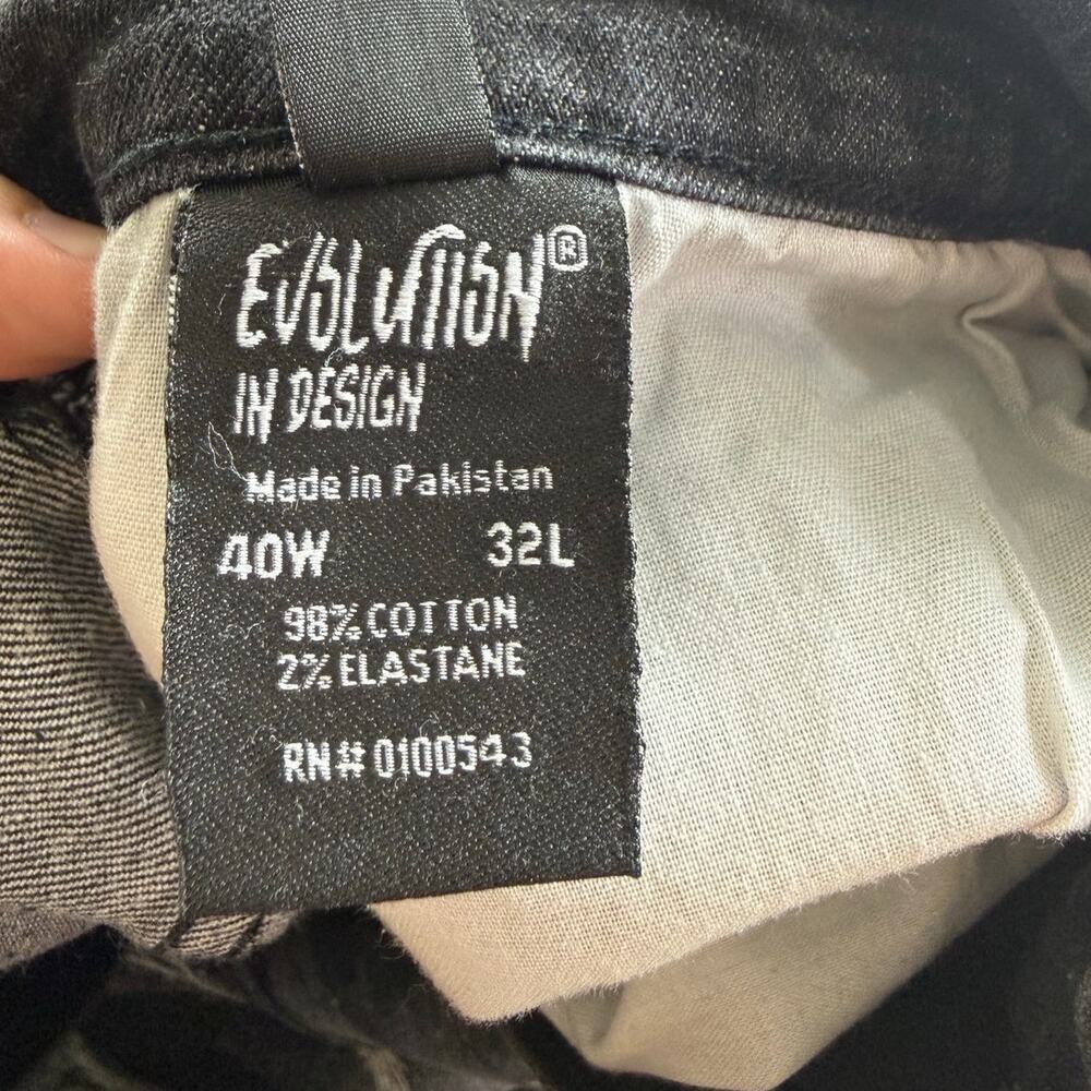 Evolution In Design Distressed Slim Jeans 40x32 - Picture 6 of 8